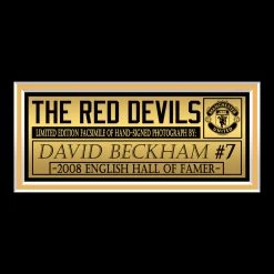 RARE-T Manchester United David Beckham Limited Signature Edition Studio Licensed Photo Custom Frame Sports Memorabilia
