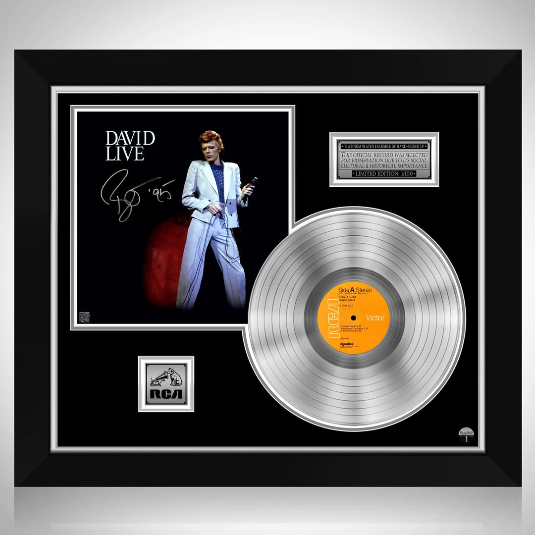 Rare-T David Bowie Live Platinum LP Limited Signature Edition Studio Licensed Custom Frame Limited Edition Frames 1 Rare-T David Bowie Live Platinum LP Limited Signature Edition Studio Licensed Custom Frame Limited Edition Frames