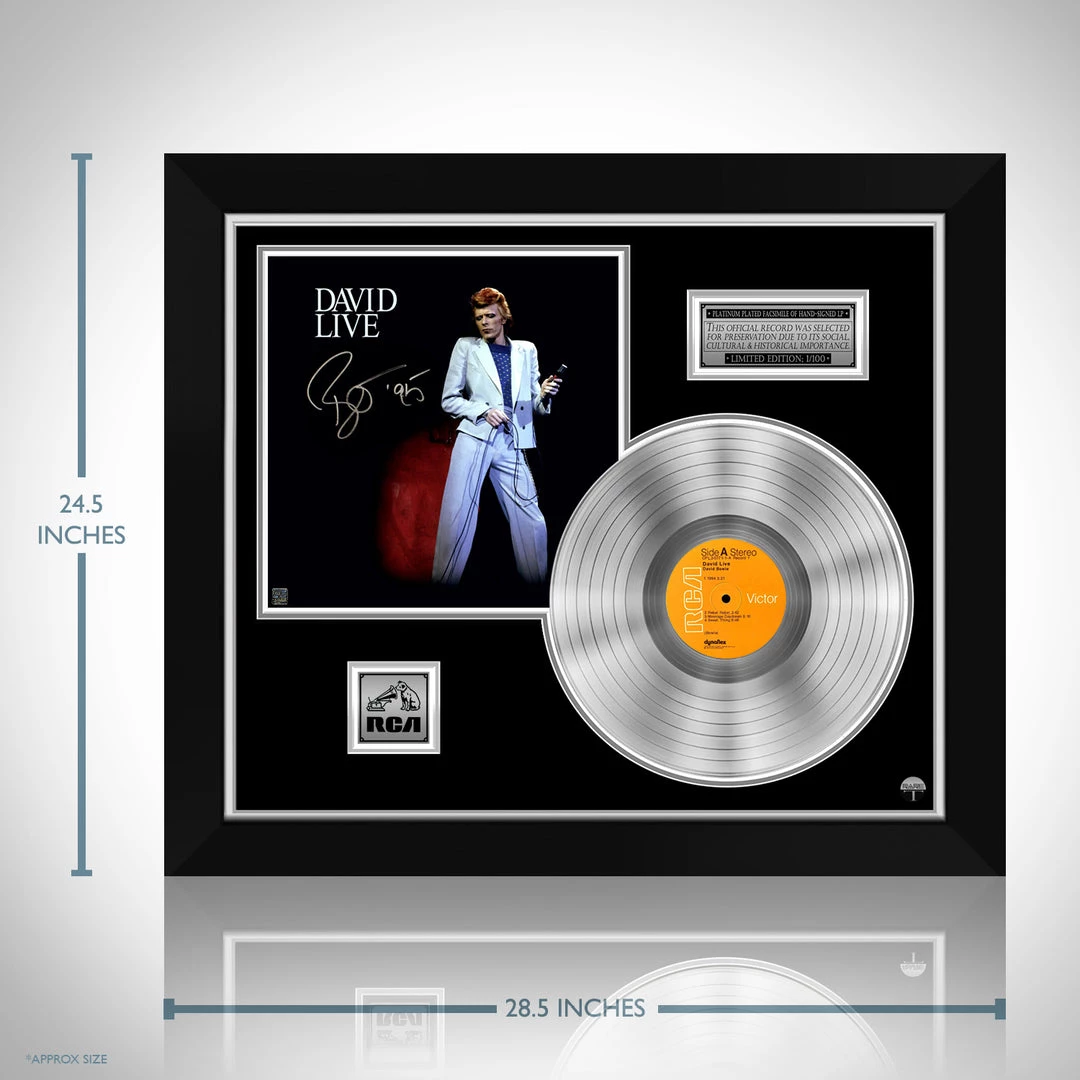 Rare-T David Bowie Live Platinum LP Limited Signature Edition Studio Licensed Custom Frame Limited Edition Frames 3 Rare-T David Bowie Live Platinum LP Limited Signature Edition Studio Licensed Custom Frame Limited Edition Frames