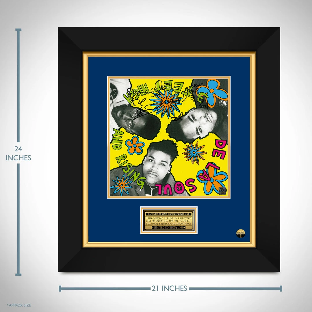 RARE-T De La Soul - Three Feet High LP Cover Limited Signature Edition Studio Licensed Custom Frame Limited Edition Frames 3 RARE-T De La Soul - Three Feet High LP Cover Limited Signature Edition Studio Licensed Custom Frame Limited Edition Frames