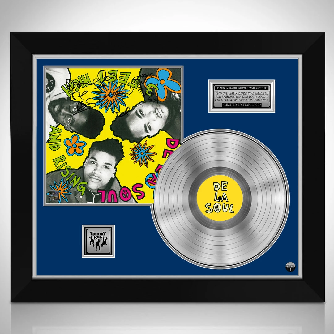 RARE-T De La Soul - Three Feet High Platinum LP Limited Signature Edition Studio Licensed Custom Frame 1 RARE-T De La Soul - Three Feet High Platinum LP Limited Signature Edition Studio Licensed Custom Frame