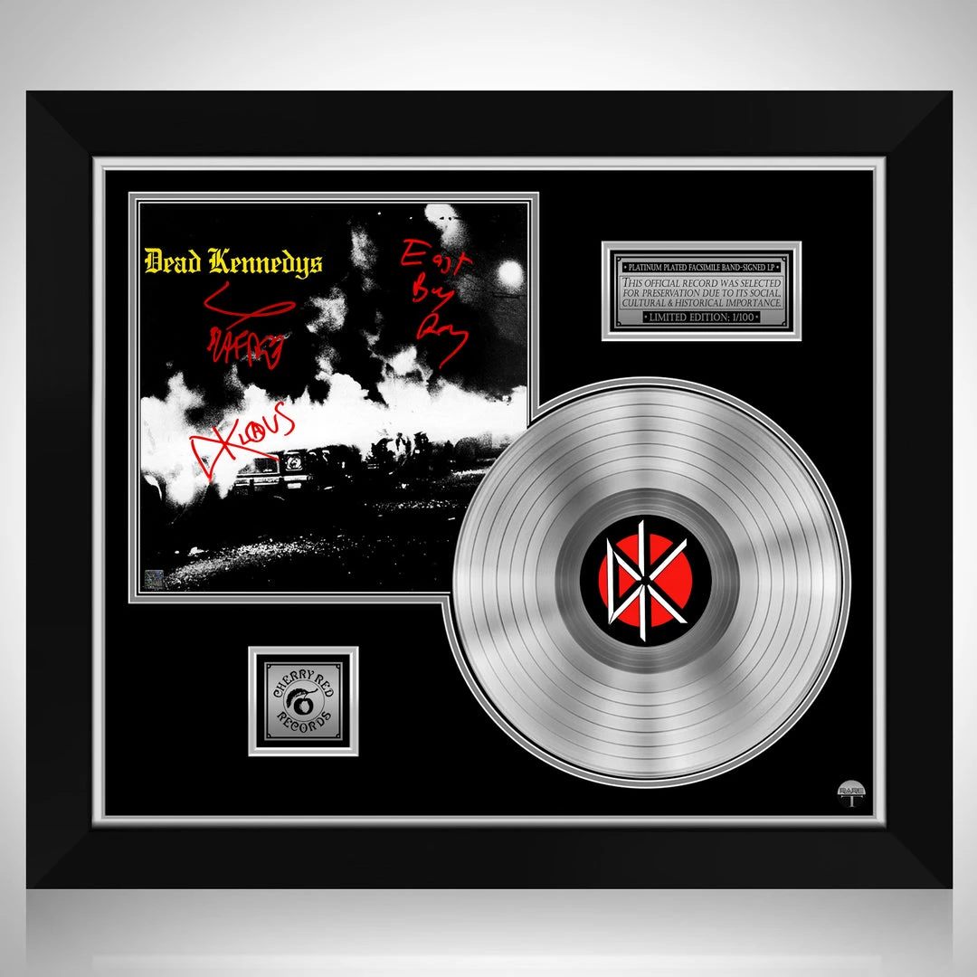 RARE-T Dead Kennedys - Fresh Fruit For Rotting Vegetables Platinum LP Limited Signature Edition Studio Licensed Custom Frame 1 RARE-T Dead Kennedys - Fresh Fruit For Rotting Vegetables Platinum LP Limited Signature Edition Studio Licensed Custom Frame