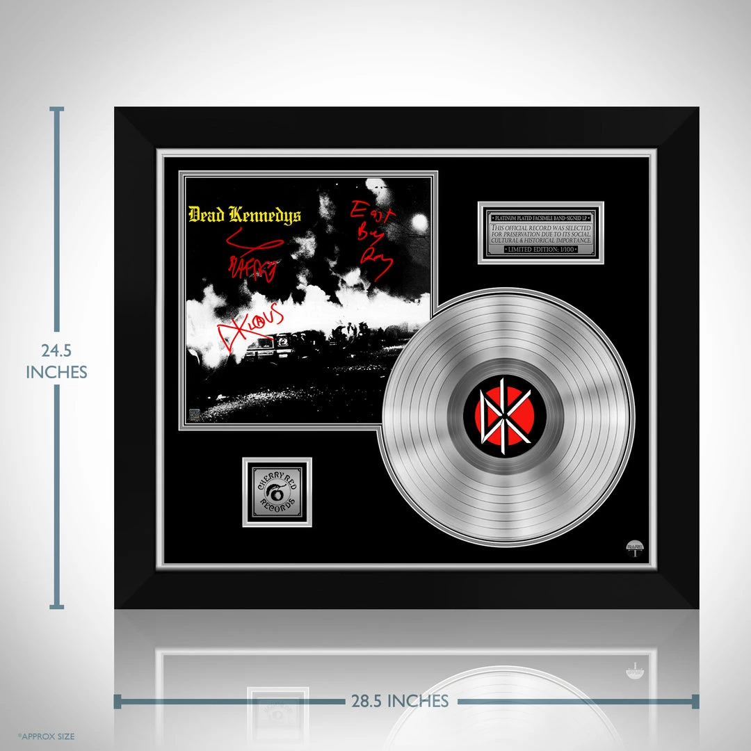 RARE-T Dead Kennedys - Fresh Fruit For Rotting Vegetables Platinum LP Limited Signature Edition Studio Licensed Custom Frame 3 RARE-T Dead Kennedys - Fresh Fruit For Rotting Vegetables Platinum LP Limited Signature Edition Studio Licensed Custom Frame