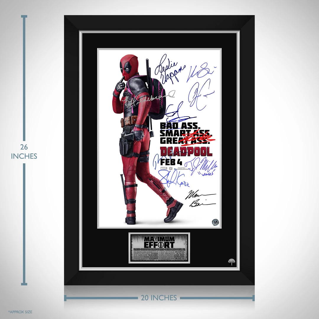 RARE-T Deadpool Mini Poster Limited Signature Edition Studio Licensed Custom Frame 3 RARE-T Deadpool Mini Poster Limited Signature Edition Studio Licensed Custom Frame