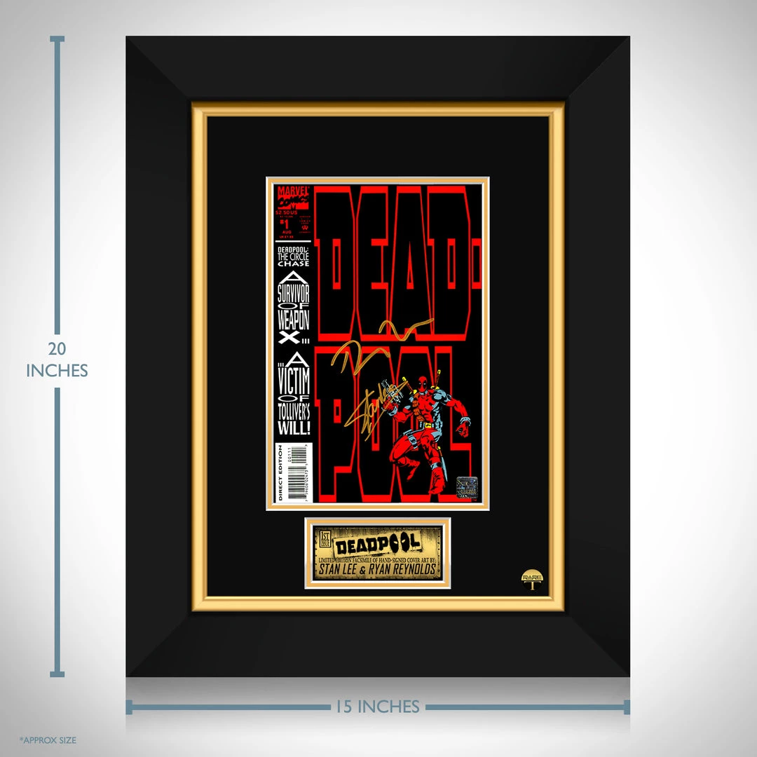 RARE-T Deadpool #1 Limited Signature Edition Comic Book Cover Art Custom Frame 3 RARE-T Deadpool #1 Limited Signature Edition Comic Book Cover Art Custom Frame