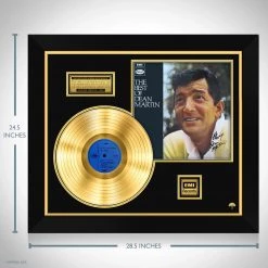 Rare-T Dean Martin The Best Of Dean Martin Limited Signature Edition Studio Licensed Gold LP Custom Frame