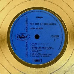 Rare-T Dean Martin The Best Of Dean Martin Limited Signature Edition Studio Licensed Gold LP Custom Frame