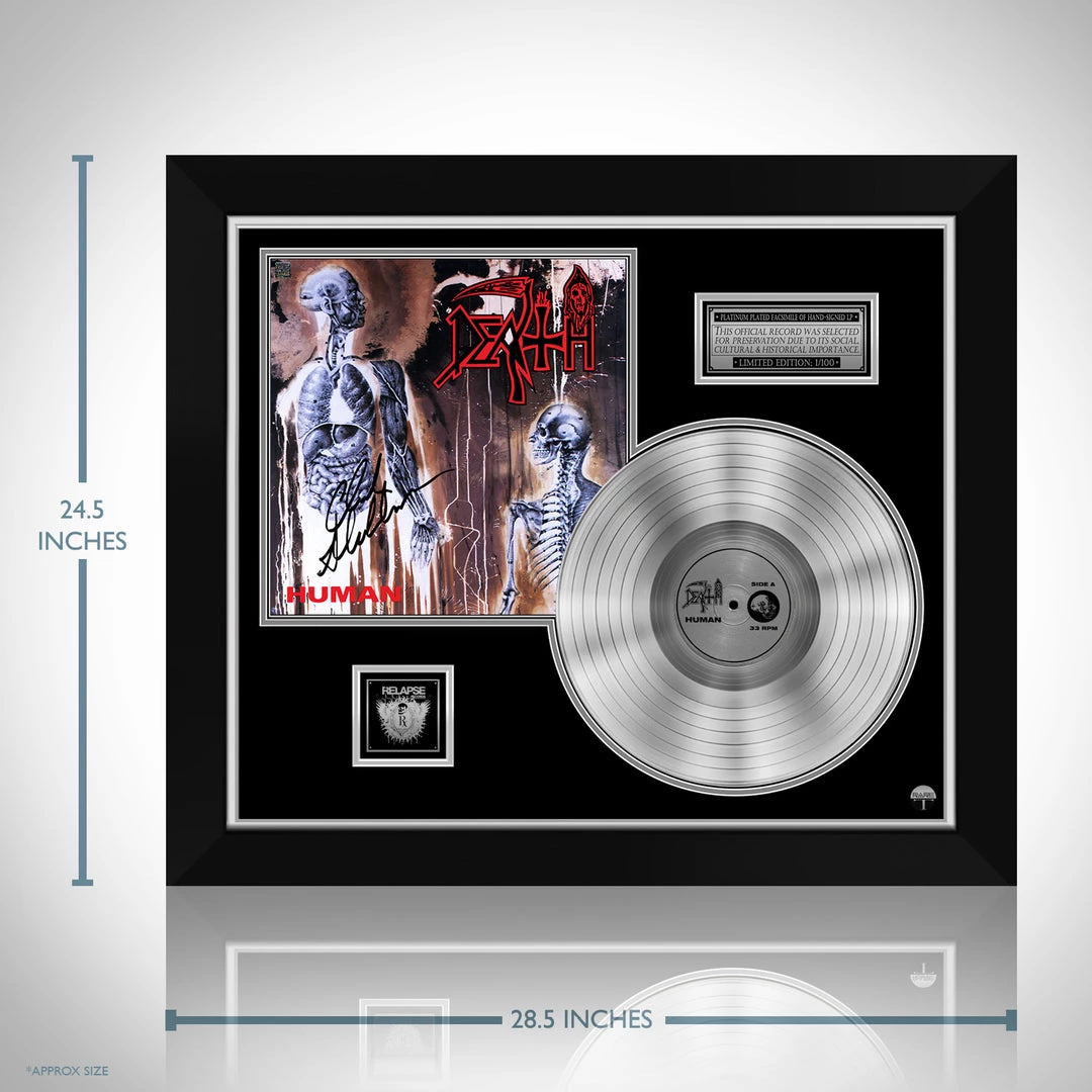Rare-T Limited Edition Frames Death Human Platinum LP Limited Signature Edition Studio Licensed Custom Frame 3 Rare-T Limited Edition Frames Death Human Platinum LP Limited Signature Edition Studio Licensed Custom Frame