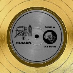 Rare-T Limited Edition Frames Death Human Gold LP Limited Signature Edition Studio Licensed Custom Frame 12 Rare-T Limited Edition Frames Death Human Gold LP Limited Signature Edition Studio Licensed Custom Frame