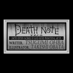 RARE-T Death Note Promotional Art Photo Limited Signature Edition Studio Licensed Custom Frame Limited Edition Frames