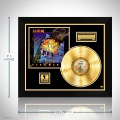 RARE-T Def Leppard Pyromania Gold LP Limited Signature Edition Studio Licensed Custom Frame Limited Edition Frames