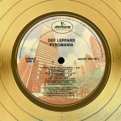 RARE-T Def Leppard Pyromania Gold LP Limited Signature Edition Studio Licensed Custom Frame Limited Edition Frames