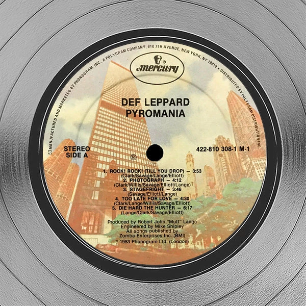 RARE-T Def Leppard - Pyromania Platinum LP Limited Signature Edition Studio Licensed Custom Frame Limited Edition Frames 6 RARE-T Def Leppard - Pyromania Platinum LP Limited Signature Edition Studio Licensed Custom Frame Limited Edition Frames