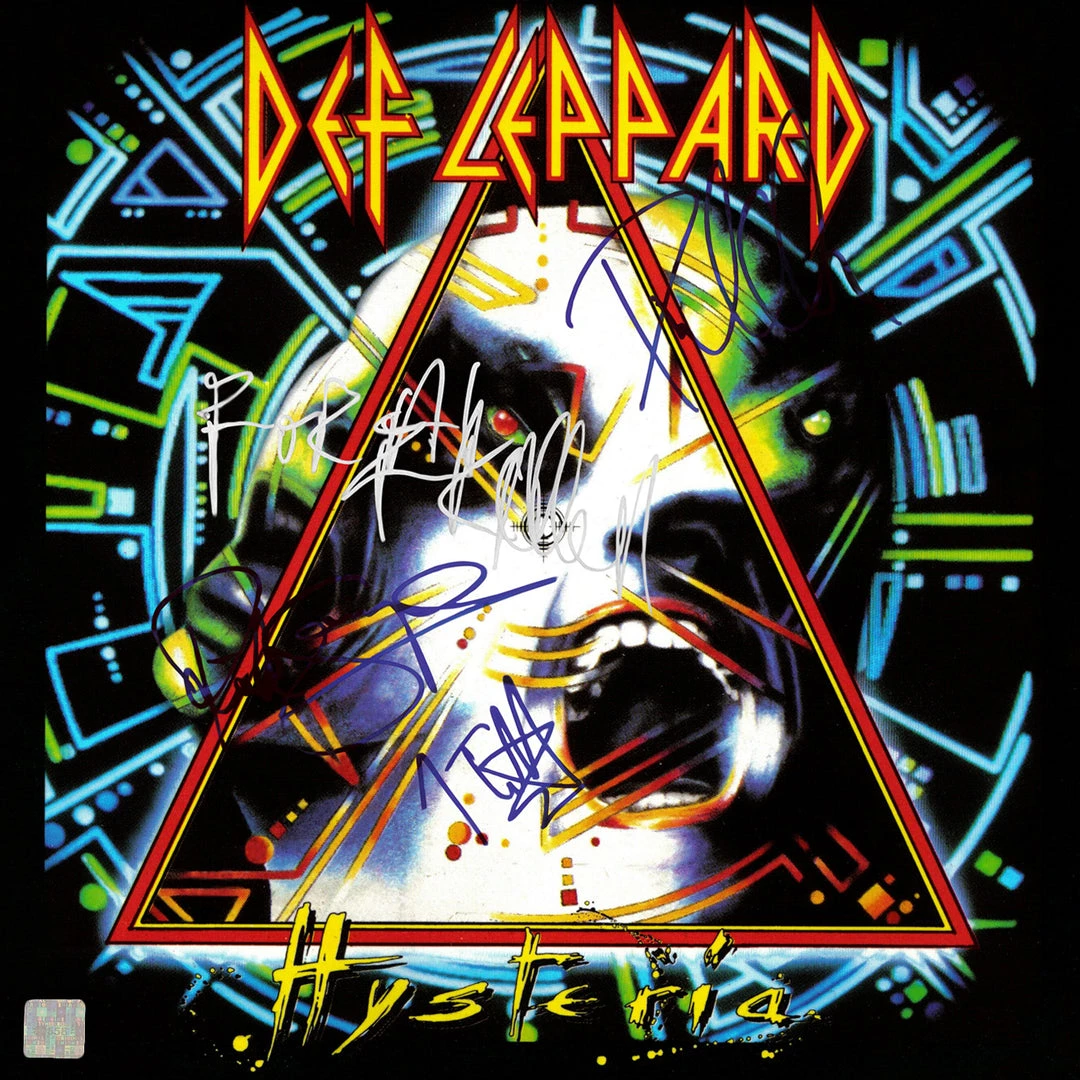 RARE-T Limited Edition Frames Def Leppard Hysteria Gold LP Limited Signature Edition Studio Licensed Custom Frame 2 RARE-T Limited Edition Frames Def Leppard Hysteria Gold LP Limited Signature Edition Studio Licensed Custom Frame