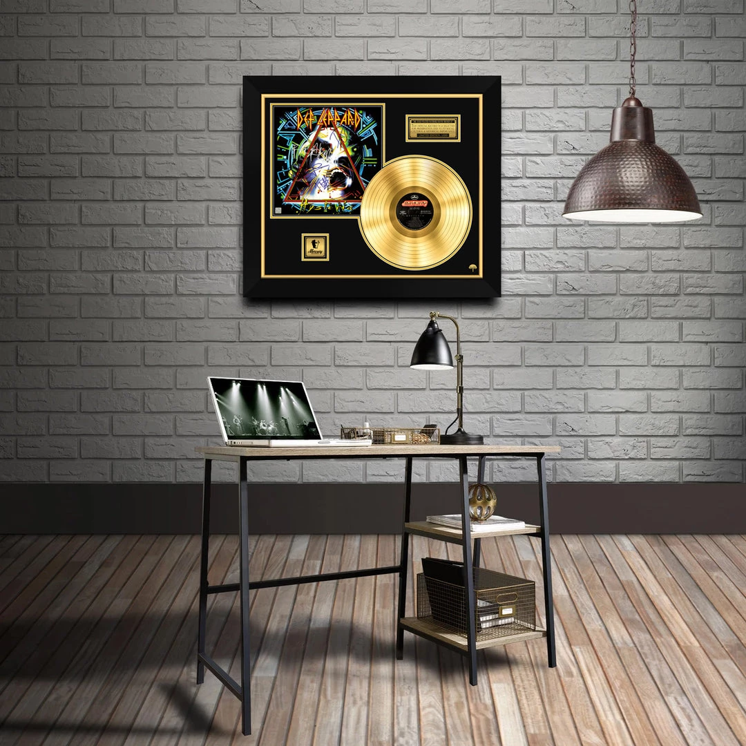 RARE-T Limited Edition Frames Def Leppard Hysteria Gold LP Limited Signature Edition Studio Licensed Custom Frame 7 RARE-T Limited Edition Frames Def Leppard Hysteria Gold LP Limited Signature Edition Studio Licensed Custom Frame