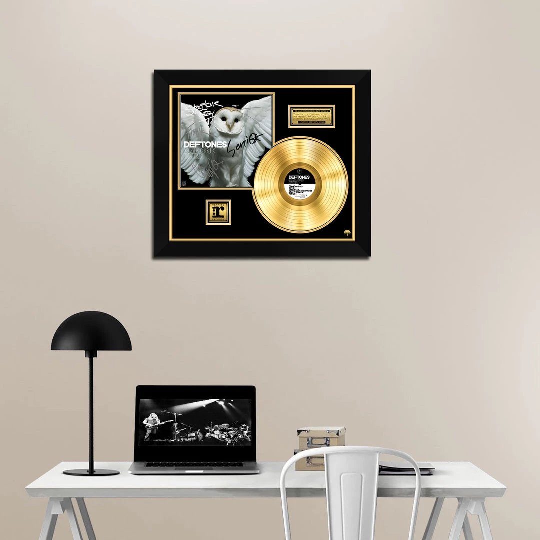 RARE-T Limited Edition Frames Deftones - Diamond Eyes Gold LP Limited Signature Edition Studio Licensed Custom Frame 2 RARE-T Limited Edition Frames Deftones - Diamond Eyes Gold LP Limited Signature Edition Studio Licensed Custom Frame