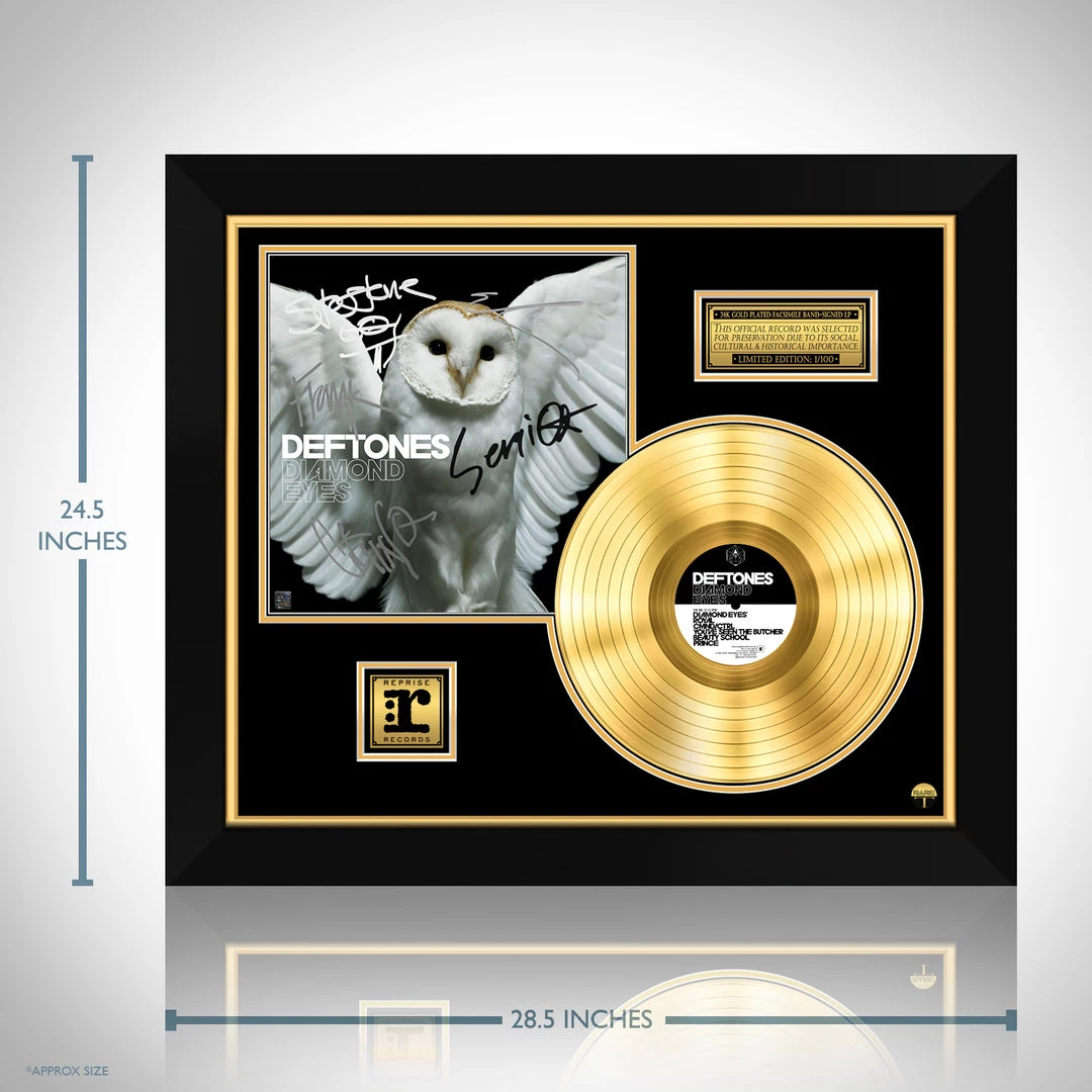 RARE-T Limited Edition Frames Deftones - Diamond Eyes Gold LP Limited Signature Edition Studio Licensed Custom Frame 3 RARE-T Limited Edition Frames Deftones - Diamond Eyes Gold LP Limited Signature Edition Studio Licensed Custom Frame