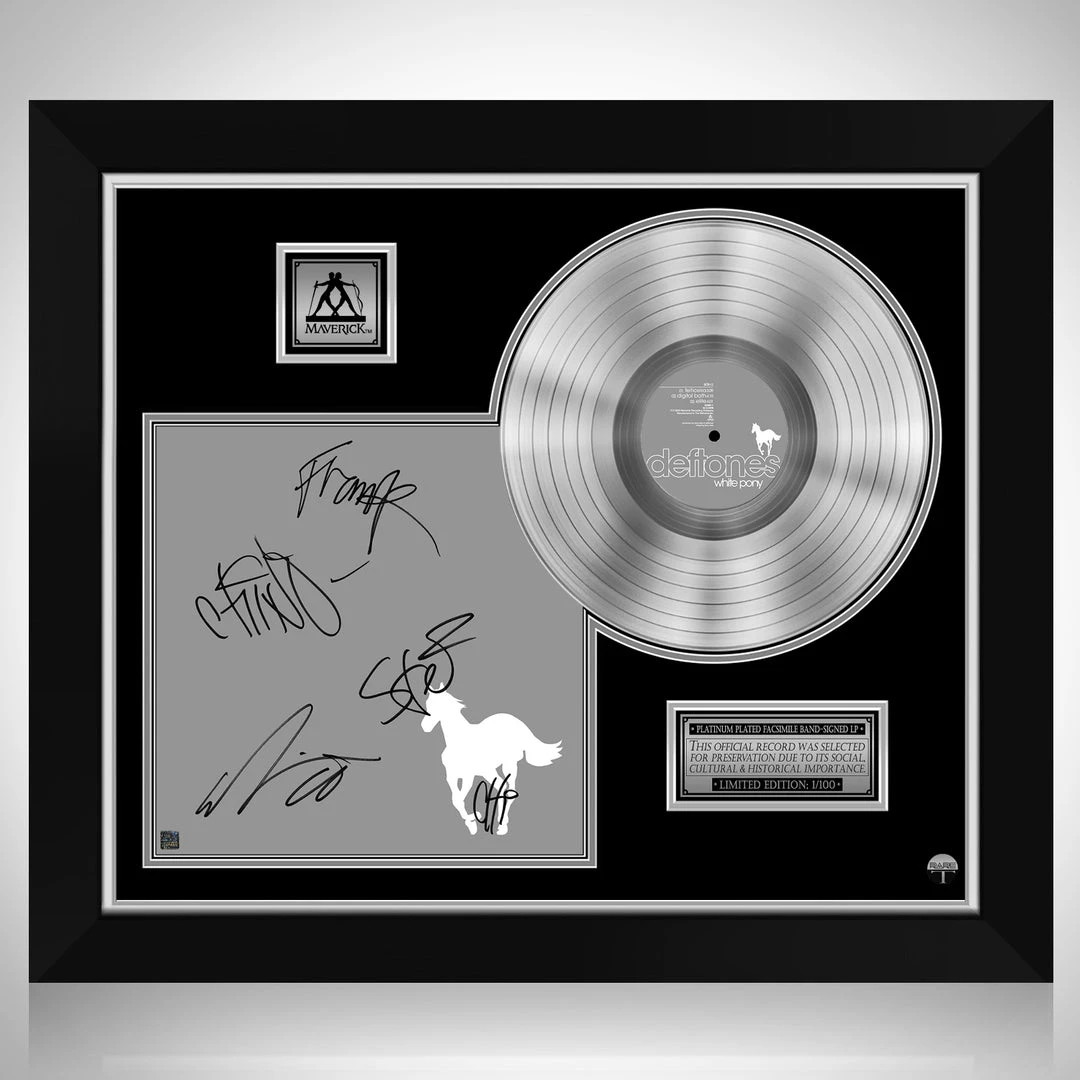 RARE-T Limited Edition Frames Deftones White Pony Platinum LP Limited Signature Edition Studio Licensed Custom Frame 1 RARE-T Limited Edition Frames Deftones White Pony Platinum LP Limited Signature Edition Studio Licensed Custom Frame