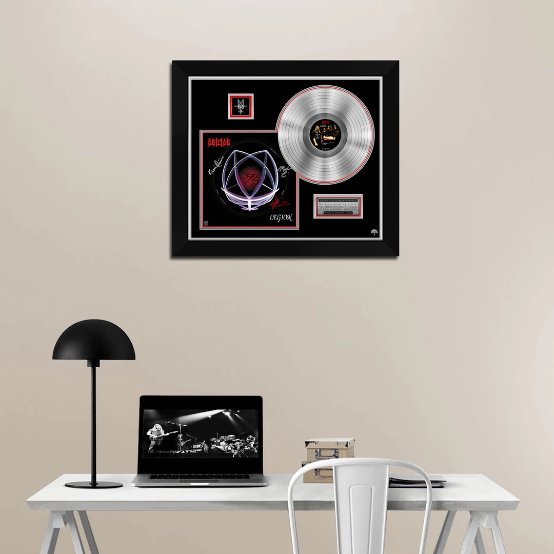 RARE-T Deicide - Legion Platinum LP Limited Signature Edition Studio Licensed Custom Frame Limited Edition Frames 2 RARE-T Deicide - Legion Platinum LP Limited Signature Edition Studio Licensed Custom Frame Limited Edition Frames