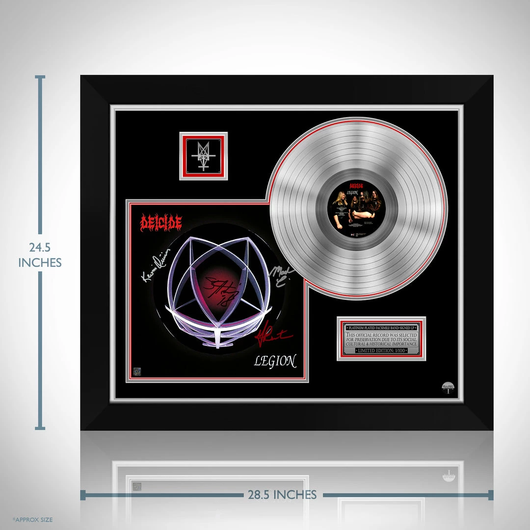 RARE-T Deicide - Legion Platinum LP Limited Signature Edition Studio Licensed Custom Frame Limited Edition Frames 3 RARE-T Deicide - Legion Platinum LP Limited Signature Edition Studio Licensed Custom Frame Limited Edition Frames