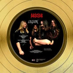 RARE-T Deicide - Legion Gold LP Limited Signature Edition Studio Licensed Custom Frame 16 RARE-T Deicide - Legion Gold LP Limited Signature Edition Studio Licensed Custom Frame