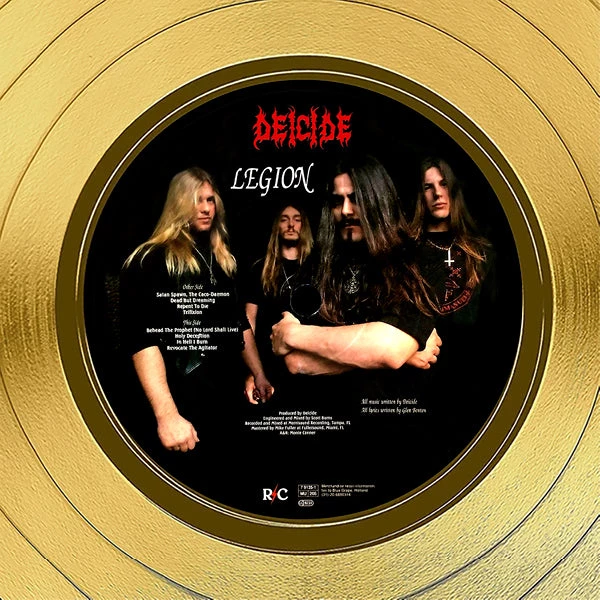 RARE-T Deicide - Legion Gold LP Limited Signature Edition Studio Licensed Custom Frame 6 RARE-T Deicide - Legion Gold LP Limited Signature Edition Studio Licensed Custom Frame