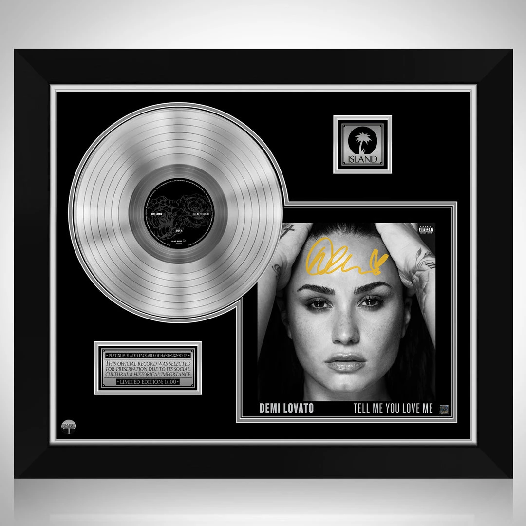 RARE-T Limited Edition Frames Demi Lovato Tell Me You Love Me Platinum LP Limited Signature Edition Studio Licensed Custom Frame 1 RARE-T Limited Edition Frames Demi Lovato Tell Me You Love Me Platinum LP Limited Signature Edition Studio Licensed Custom Frame