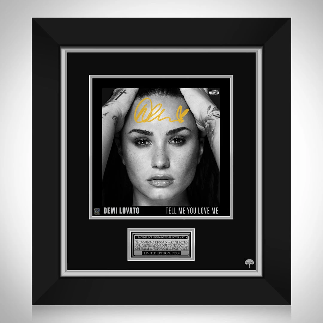 RARE-T Limited Edition Frames Demi Lovato - Tell Me You Love Me LP Cover Limited Signature Edition Studio Licensed Custom Frame 1 RARE-T Limited Edition Frames Demi Lovato - Tell Me You Love Me LP Cover Limited Signature Edition Studio Licensed Custom Frame