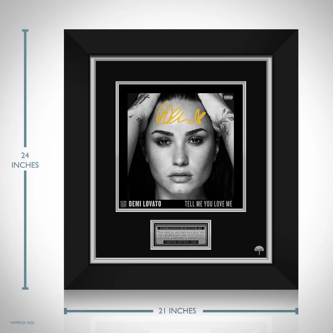 RARE-T Limited Edition Frames Demi Lovato - Tell Me You Love Me LP Cover Limited Signature Edition Studio Licensed Custom Frame 3 RARE-T Limited Edition Frames Demi Lovato - Tell Me You Love Me LP Cover Limited Signature Edition Studio Licensed Custom Frame