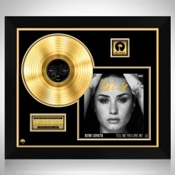 RARE-T Demi Lovato - Tell Me You Love Me Gold LP Limited Signature Edition Studio Licensed Custom Frame