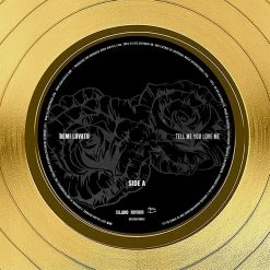 RARE-T Demi Lovato - Tell Me You Love Me Gold LP Limited Signature Edition Studio Licensed Custom Frame