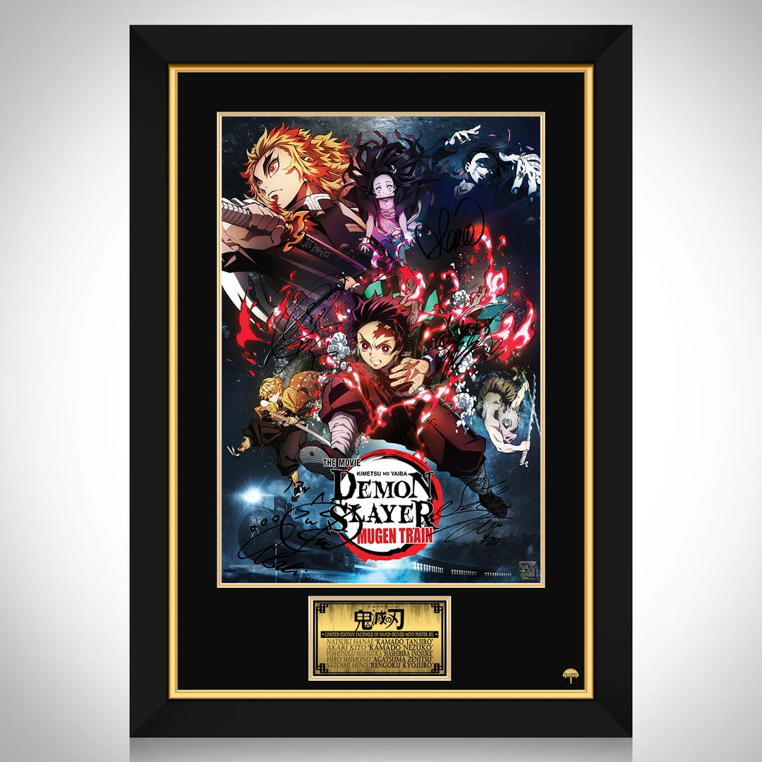 RARE-T Demon Slayer Mugen Train Mini Poster Limited Signature Edition Studio Licensed Custom Frame Limited Edition Frames 1 RARE-T Demon Slayer Mugen Train Mini Poster Limited Signature Edition Studio Licensed Custom Frame Limited Edition Frames