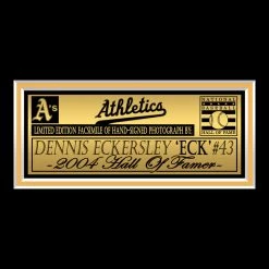 RARE-T Oakland Athletics - Dennis Eckersley Photo Limited Signature Edition Studio Licensed Custom Frame Sports Memorabilia