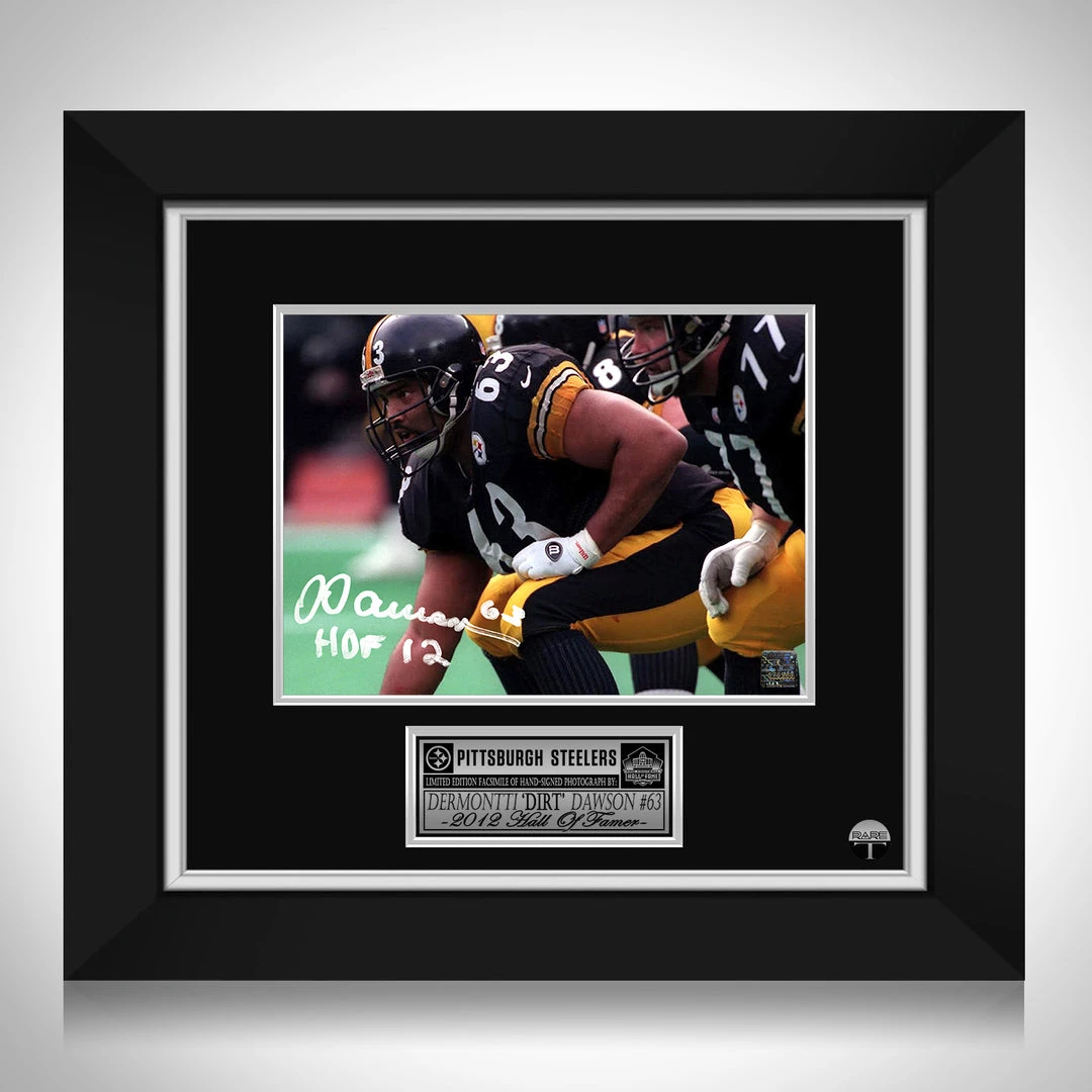 RARE-T Sports Memorabilia Pittsburgh Steelers Dermontti Dawson Limited Signature Edition Studio Licensed Photo Custom Frame 1 RARE-T Sports Memorabilia Pittsburgh Steelers Dermontti Dawson Limited Signature Edition Studio Licensed Photo Custom Frame