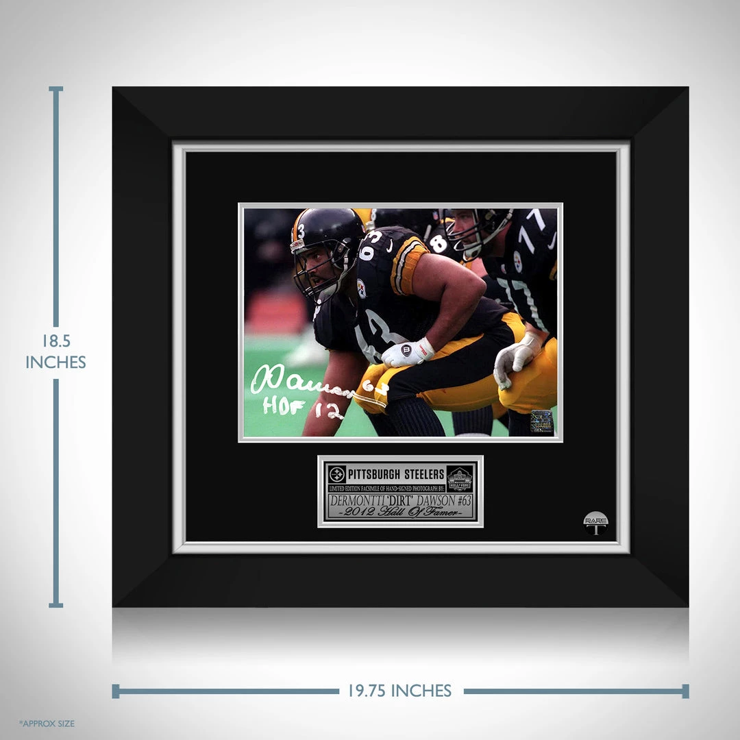 RARE-T Sports Memorabilia Pittsburgh Steelers Dermontti Dawson Limited Signature Edition Studio Licensed Photo Custom Frame 3 RARE-T Sports Memorabilia Pittsburgh Steelers Dermontti Dawson Limited Signature Edition Studio Licensed Photo Custom Frame
