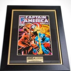 VAULT COLLECTIBLES Rare-T Exclusive 'Cpt. America Vs Wolverine Signed Zeck Art Print' Custom Frame Signed Memorabilia