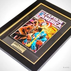 VAULT COLLECTIBLES Rare-T Exclusive 'Cpt. America Vs Wolverine Signed Zeck Art Print' Custom Frame Signed Memorabilia