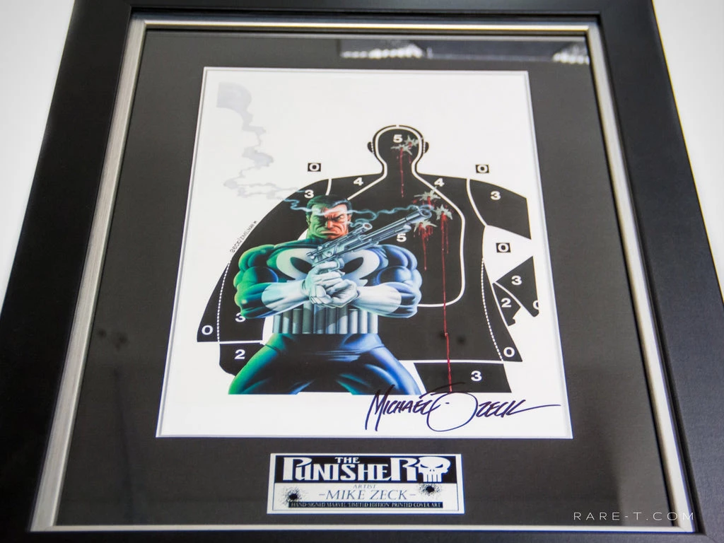 VAULT COLLECTIBLES The Punisher Signed Zeck Art Print Rare-T Exclusive Custom Frame Signed Memorabilia 5 VAULT COLLECTIBLES The Punisher Signed Zeck Art Print Rare-T Exclusive Custom Frame Signed Memorabilia