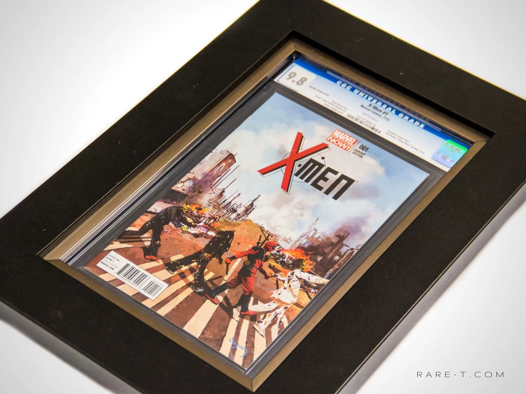 APW X-Men/Deadpool #1 Abbey Road Variant Edition-Cgc 9.8 Rare-T Exclusive Custom Frame Signed Memorabilia 4 APW X-Men/Deadpool #1 Abbey Road Variant Edition-Cgc 9.8 Rare-T Exclusive Custom Frame Signed Memorabilia