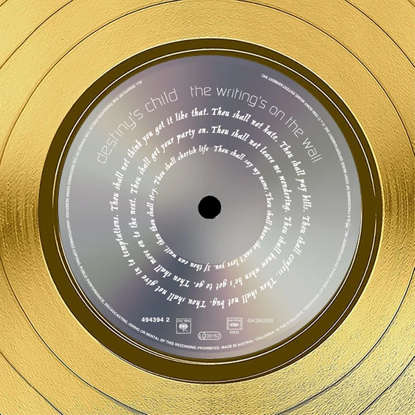 RARE-T Limited Edition Frames Destiny's Child - Writing On The Wall Gold LP Limited Signature Edition Studio Licensed Custom Frame 5 RARE-T Limited Edition Frames Destiny's Child - Writing On The Wall Gold LP Limited Signature Edition Studio Licensed Custom Frame