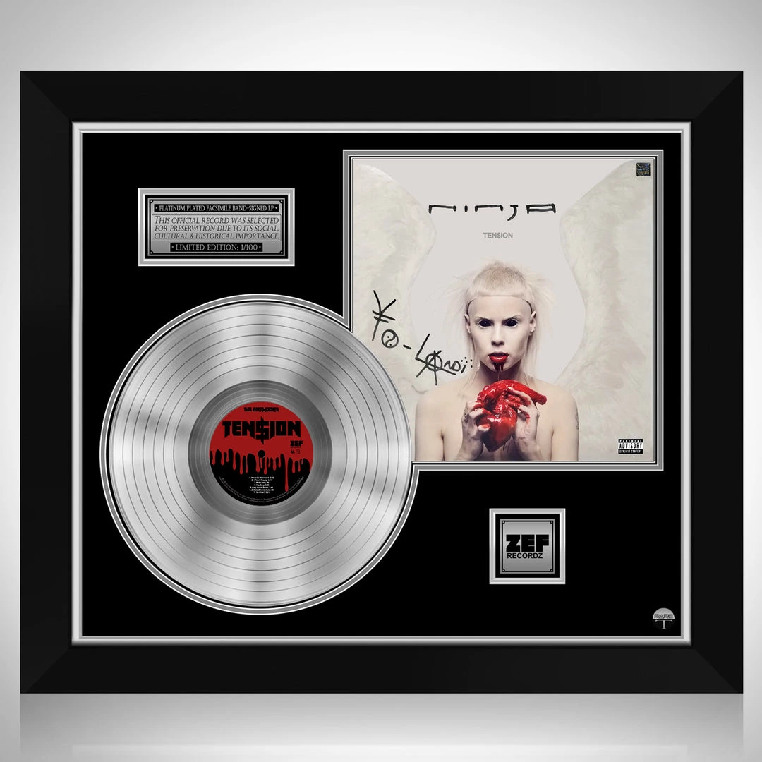 RARE-T Limited Edition Frames Die Antwoord Ten$ion Platinum LP Limited Signature Edition Studio Licensed Custom Frame 1 RARE-T Limited Edition Frames Die Antwoord Ten$ion Platinum LP Limited Signature Edition Studio Licensed Custom Frame