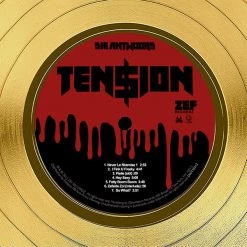 RARE-T Die Antwoord Ten$ion Gold LP Limited Signature Edition Studio Licensed Custom Frame Limited Edition Frames