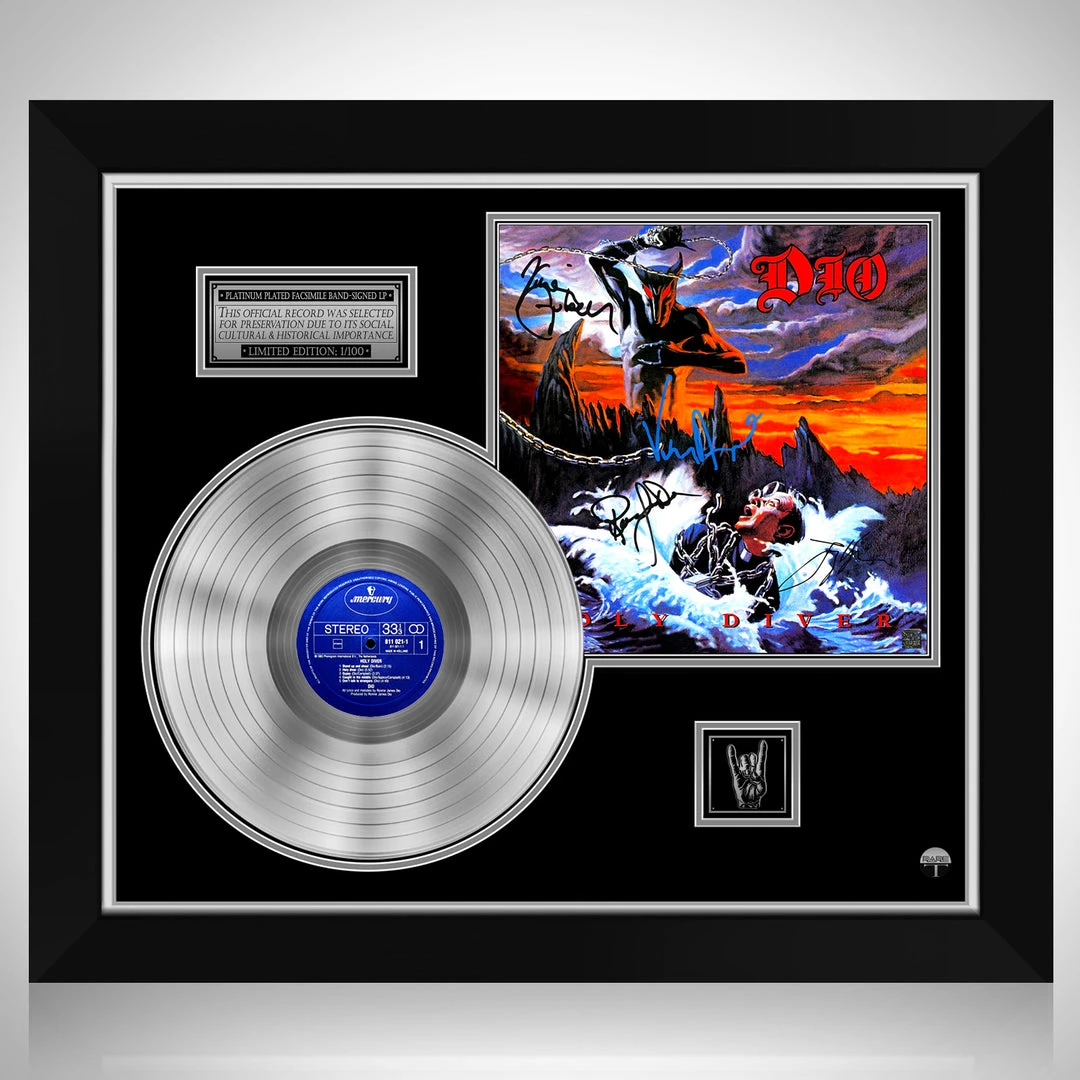 RARE-T Limited Edition Frames Dio - Holy Diver Platinum LP Limited Signature Edition Studio Licensed Custom Frame 1 RARE-T Limited Edition Frames Dio - Holy Diver Platinum LP Limited Signature Edition Studio Licensed Custom Frame