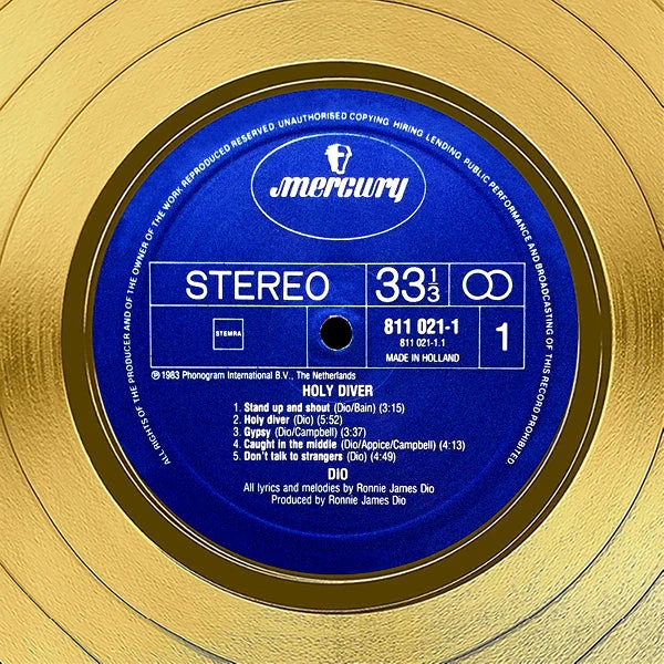 RARE-T Dio Holy Diver Gold LP Limited Signature Edition Studio Licensed Custom Frame Limited Edition Frames 4 RARE-T Dio Holy Diver Gold LP Limited Signature Edition Studio Licensed Custom Frame Limited Edition Frames