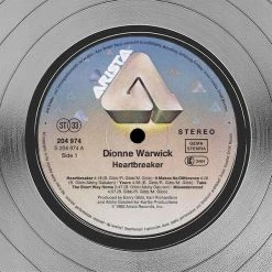 RARE-T Dionne Warwick - Heartbreaker Platinum LP Limited Signature Edition Studio Licensed Custom Frame Limited Edition Frames