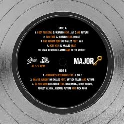 RARE-T Limited Edition Frames DJ Khaled - Major Key Platinum LP Limited Signature Edition Studio Licensed Custom Frame