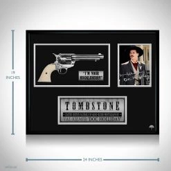 Rare-T Swords & Props Tombstone - Doc Holliday - SAA Quickdraw Prop Limited Signature Edition Custom Frame