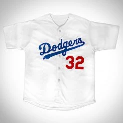 APW Sandy Koufax- Hand-Signed La Dodgers White Jersey By Sandy Koufax Custom Frame Signed Memorabilia