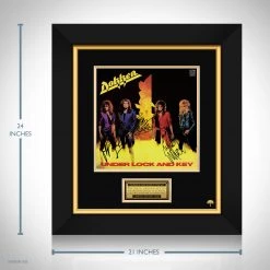 RARE-T Dokken - Under Lock And Key LP Cover Limited Signature Edition Studio Licensed Custom Frame