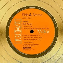 RARE-T Limited Edition Frames Dolly Parton Jolene Gold LP Limited Signature Edition Studio Licensed Custom Frame